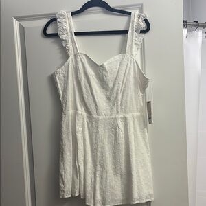 White Ruffled Eyelet Romper